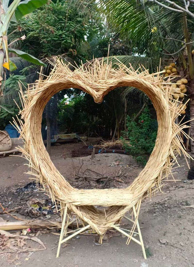 mobilier de jardin fauteuil coeur